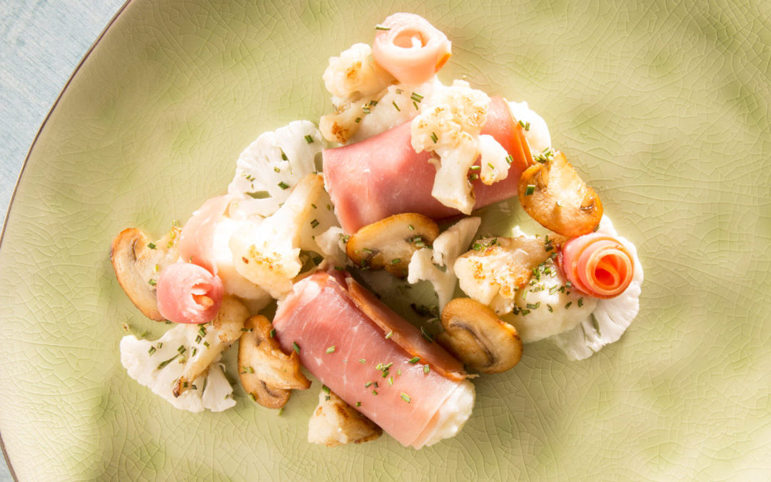 Rolletjes Ganda Ham met bloemkool